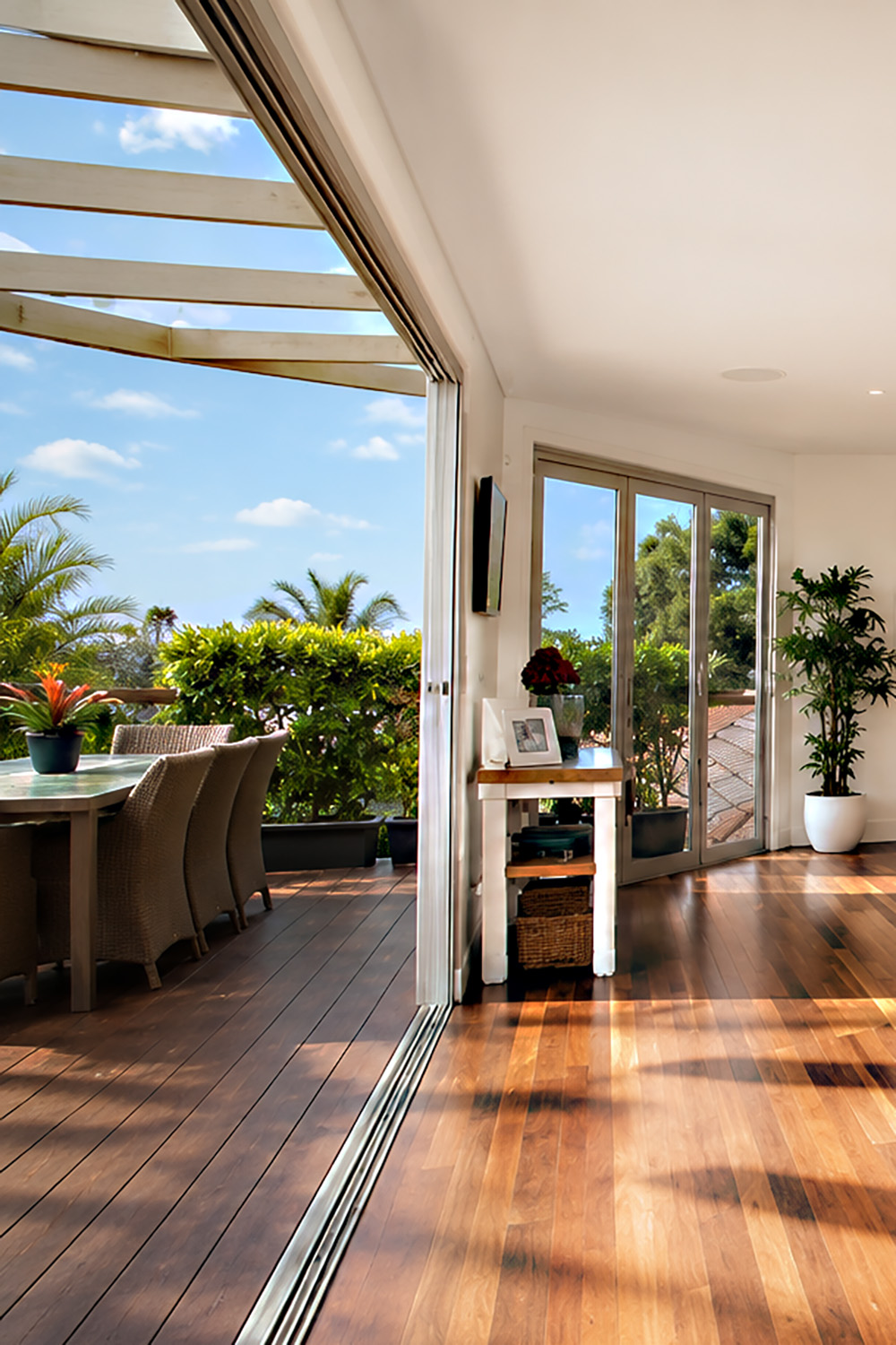 Balinese style renovation – Lounge room and Deck