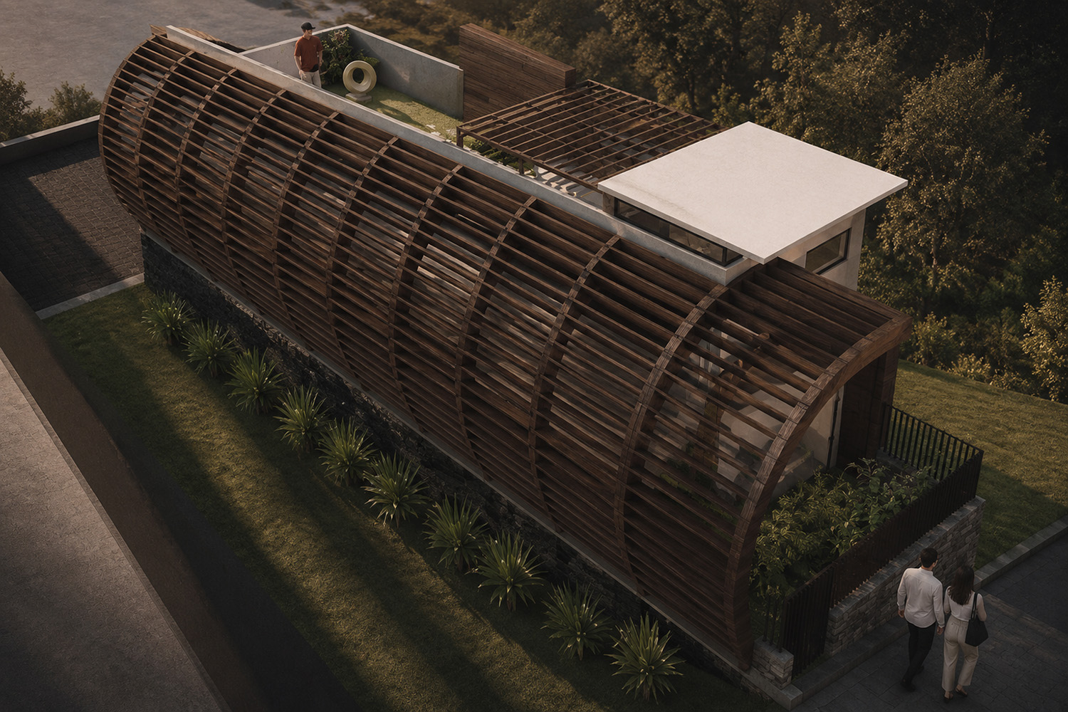 Yin Yang Sustainable House Design – Roof