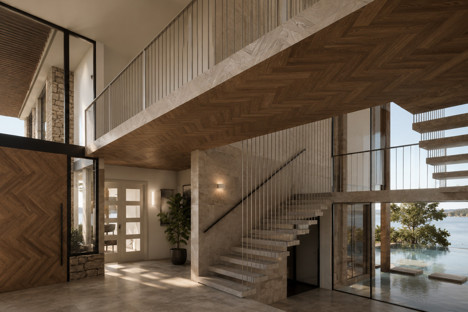 K&R House Seaforth – Luxury Waterfront Home Internal Stairs