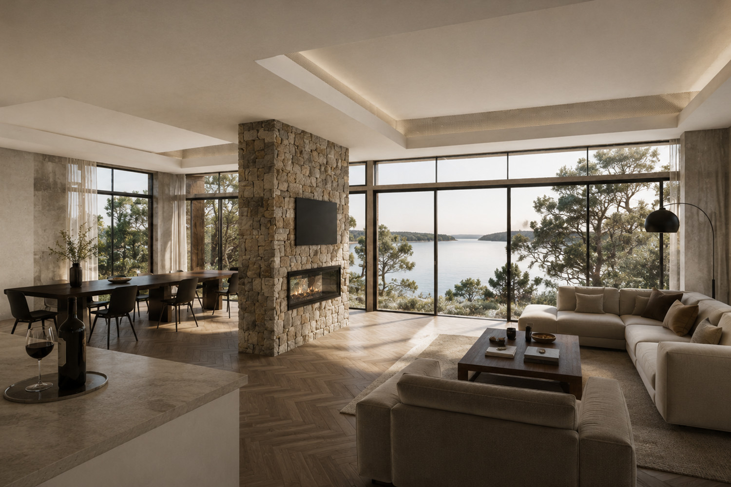K&R House Seaforth – Luxury Waterfront Home Fireplace