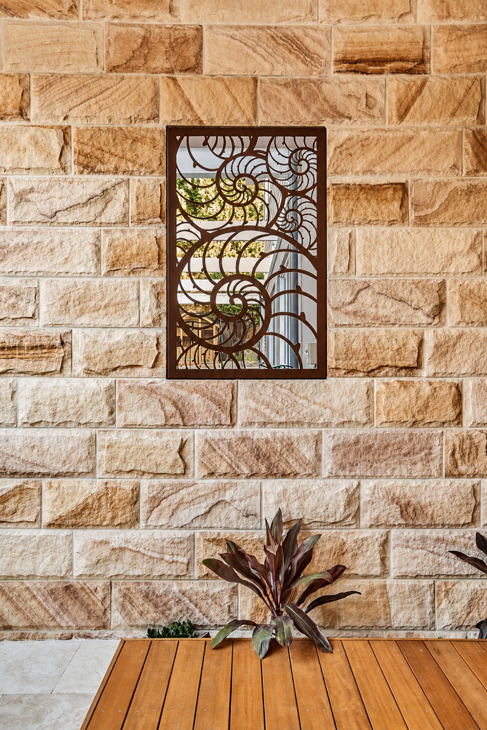 Drummoyne architect – D&N House wrought-iron mandala feature