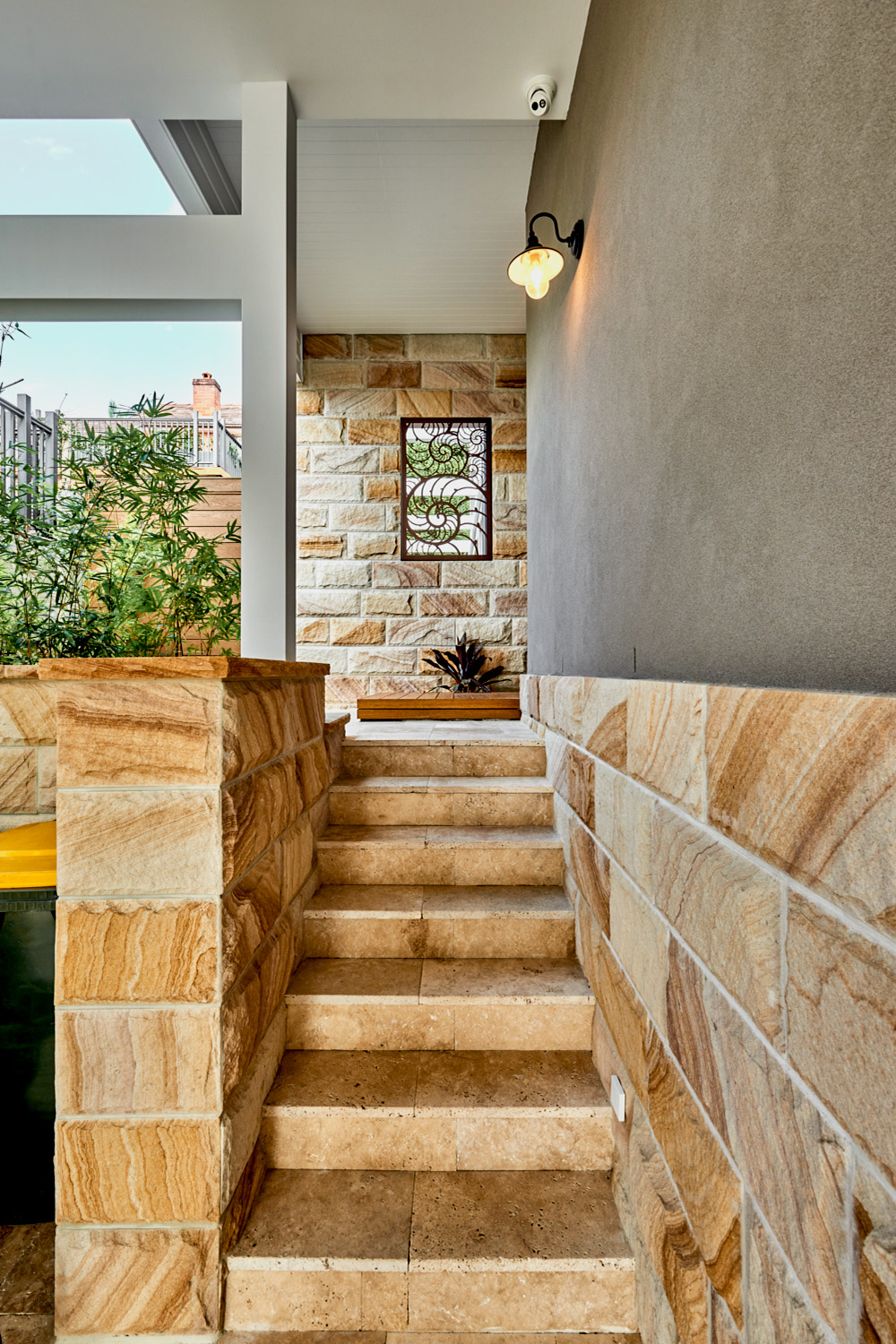 Drummoyne architect – D&N House sandstone stairs