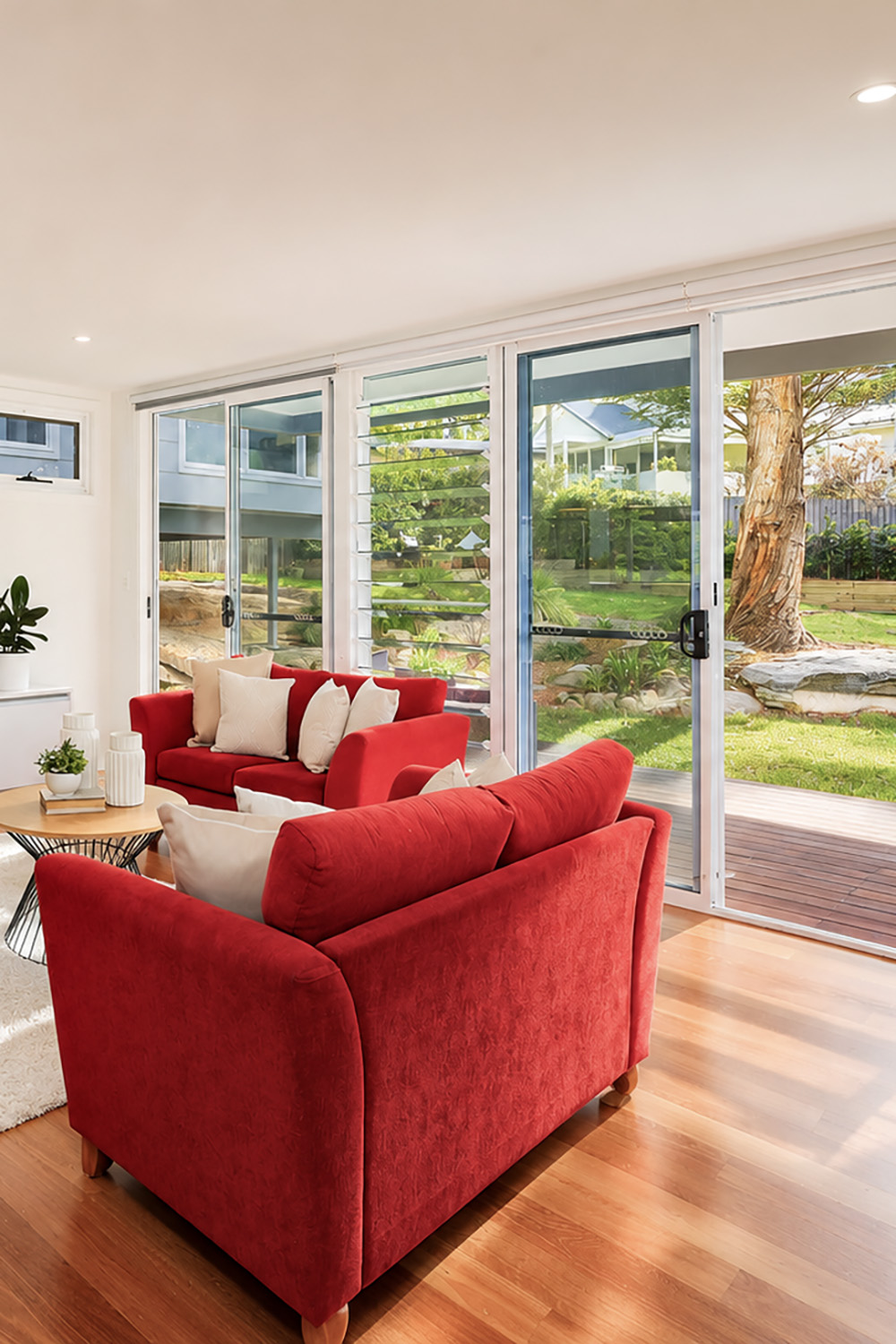 Steep site architecture – L&L House Allambie Living Area