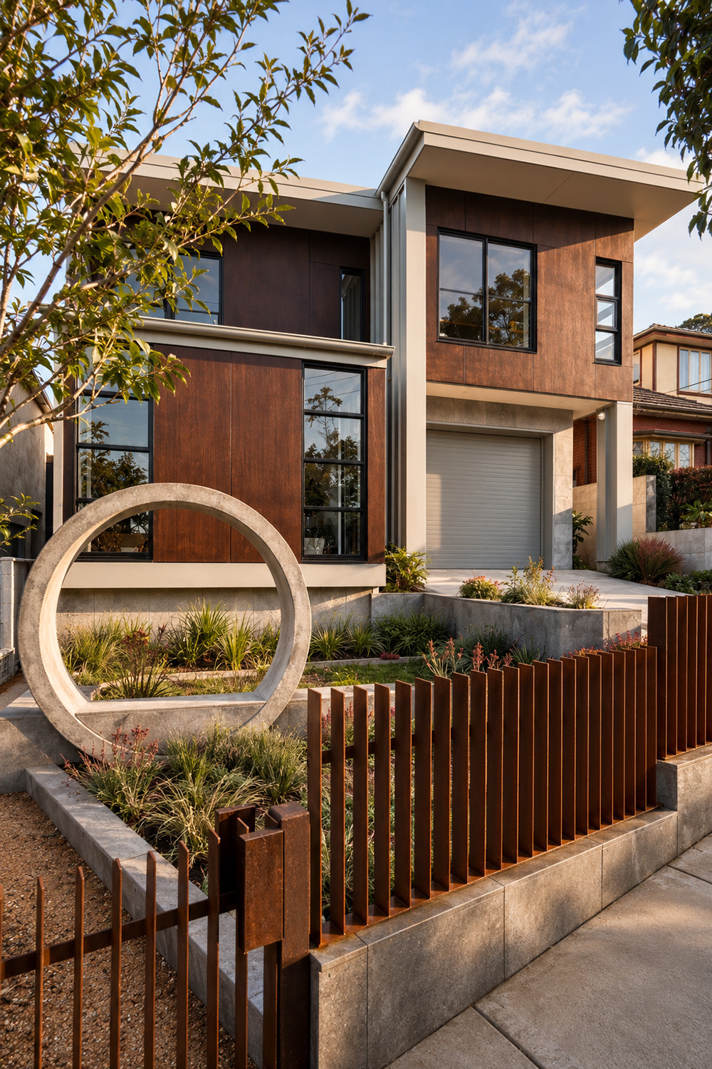 Modern renovation – O&S House Abbotsford Garden Sculpture