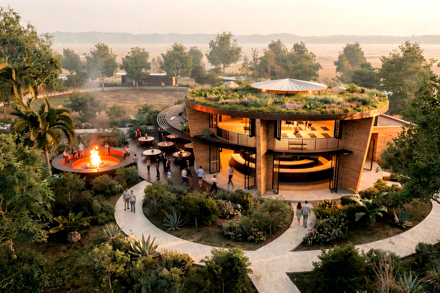 Eco Village Community Retreat – Evening