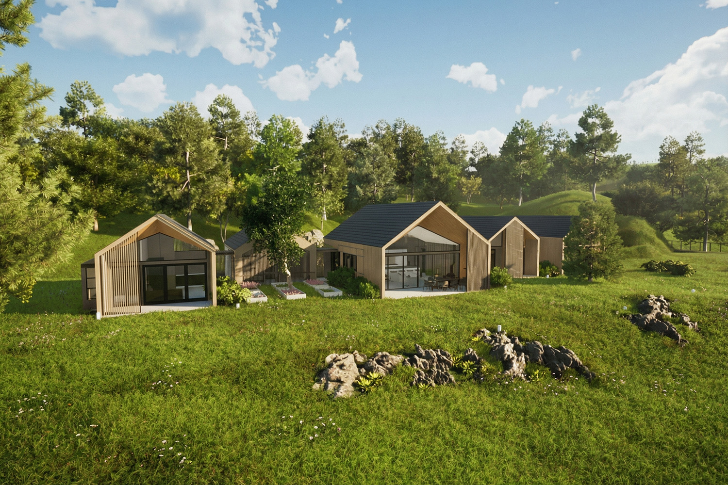 K&P House, Byron Hinterland, by Archisoul Architects – Seen from above.