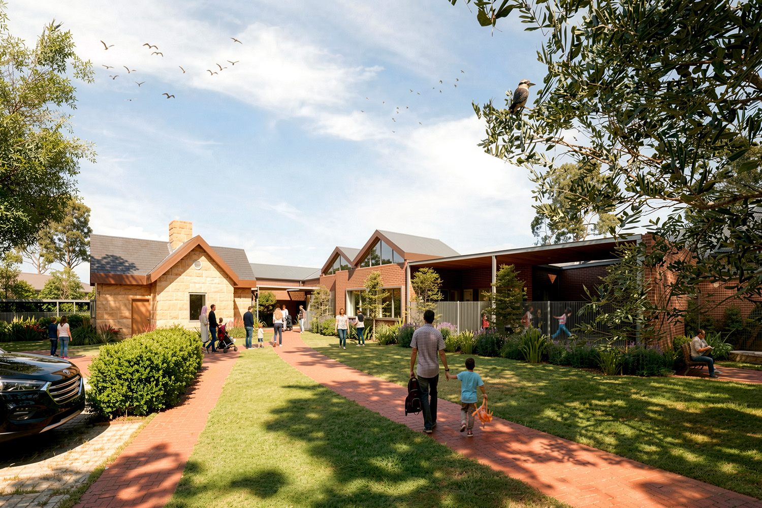 Heritage Lodge Childcare Centre – Forecourt Approach