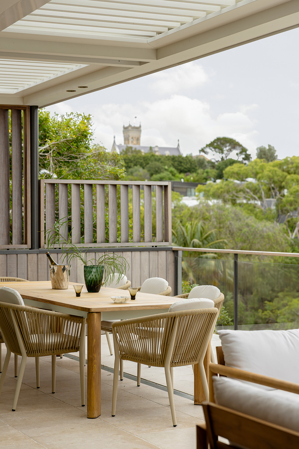 Modern coastal interior design – N&H House Balcony Seating