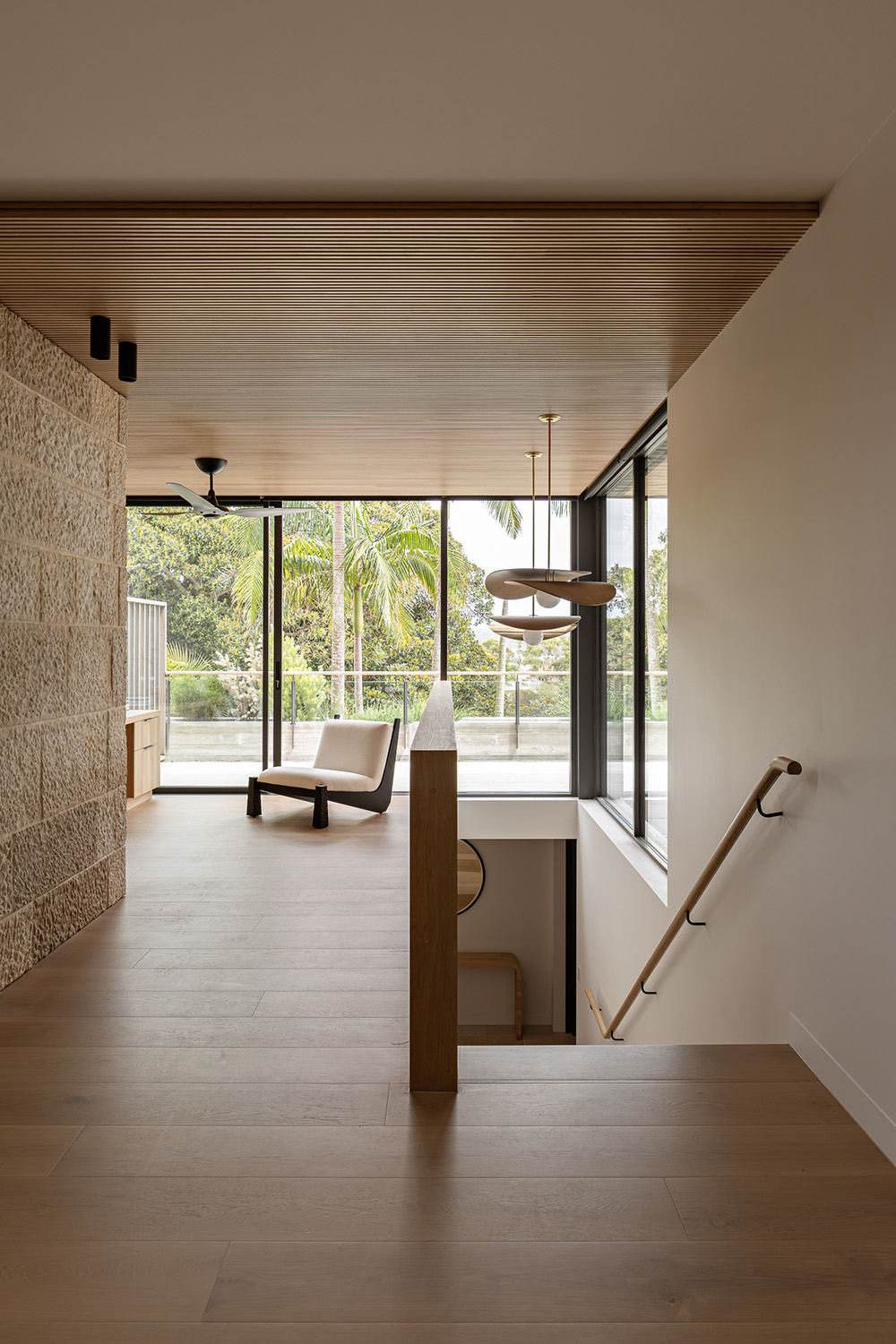 Modern coastal interior design – N&H House Study Stairs