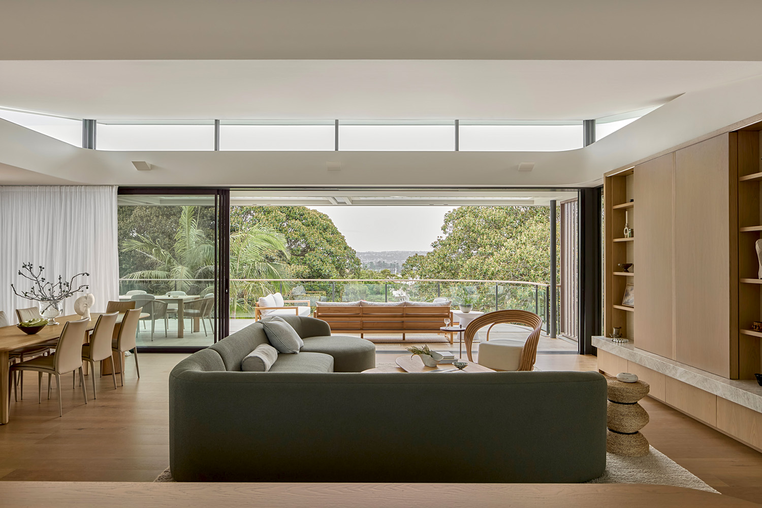 Modern coastal interior design – N&H House Living to Balcony view